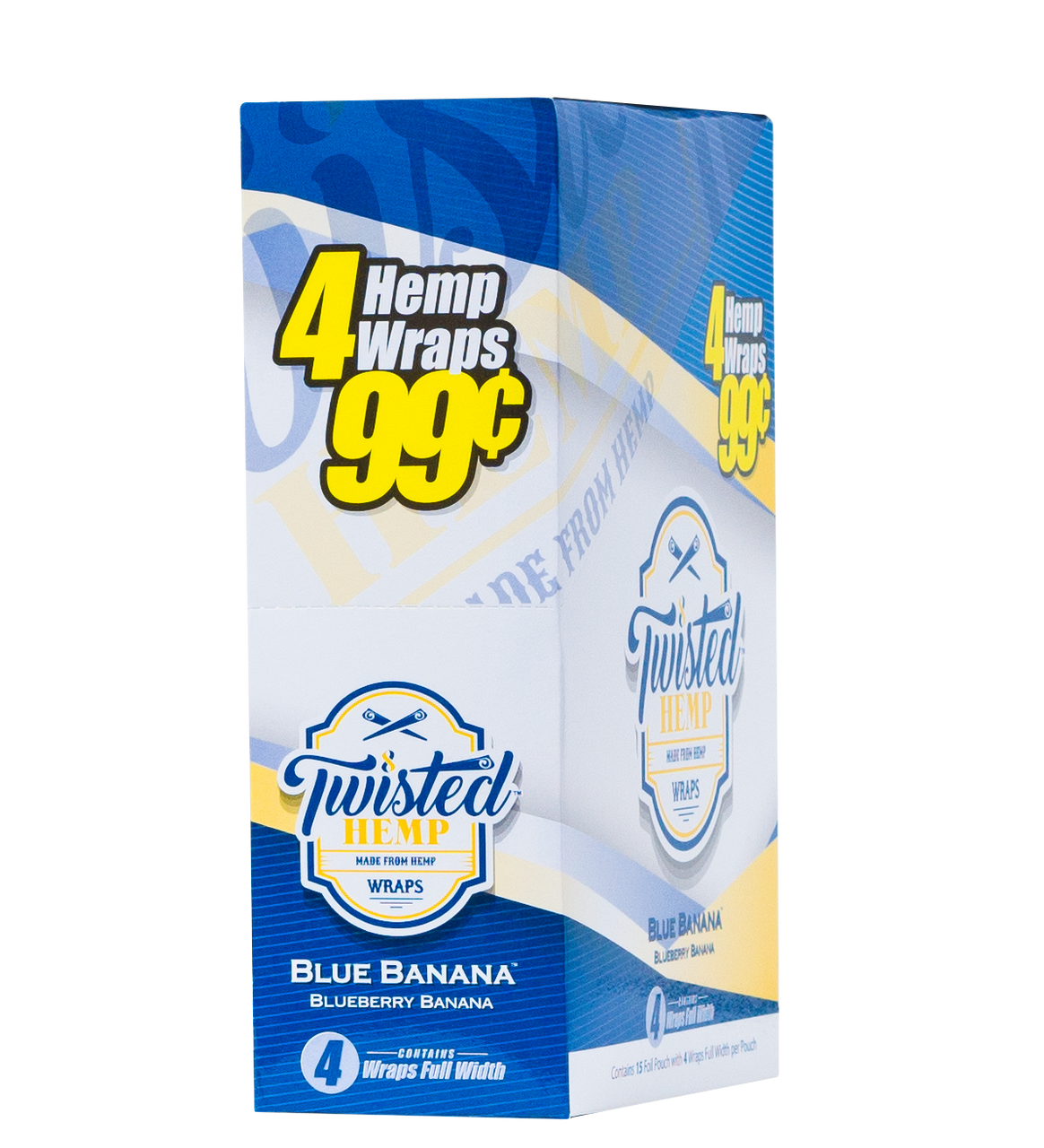 Twisted Hemp Wrap Blue Banana Flavor