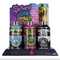 Techno Torch - Mini Spray Can - 6 Count Display